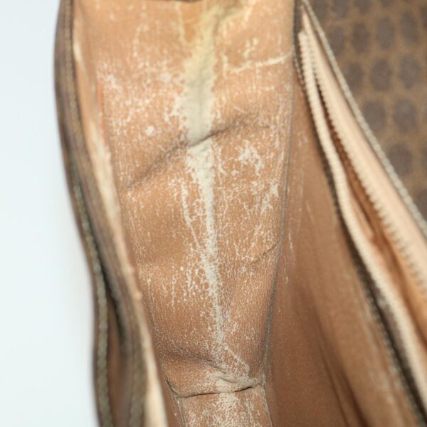 CELINE Macadam Canvas Hand Bag PVC Leather Brown  37308