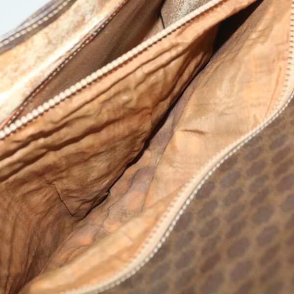 CELINE Macadam Canvas Hand Bag PVC Leather Brown  37308