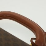CELINE Macadam Canvas Hand Bag PVC Leather Brown  37308