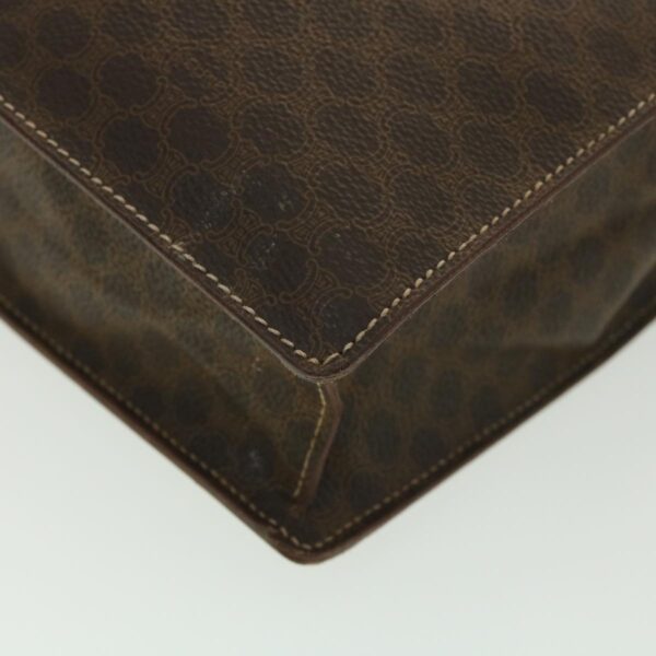 CELINE Macadam Canvas Hand Bag PVC Leather Brown  37308