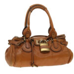Chloe Paddington Hand Bag Leather Brown 37540