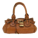 Chloe Paddington Hand Bag Leather Brown 37540