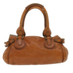 Chloe Paddington Hand Bag Leather Brown 37540
