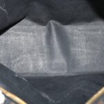 CELINE Macadam Canvas Hand Bag PVC Leather Black  37689