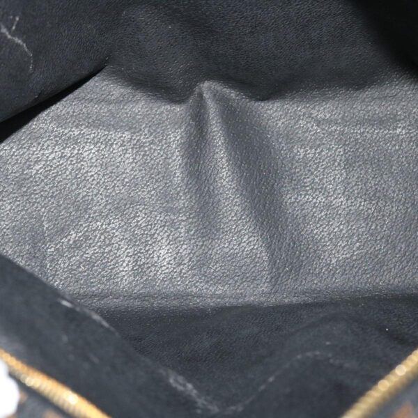CELINE Macadam Canvas Hand Bag PVC Leather Black  37689