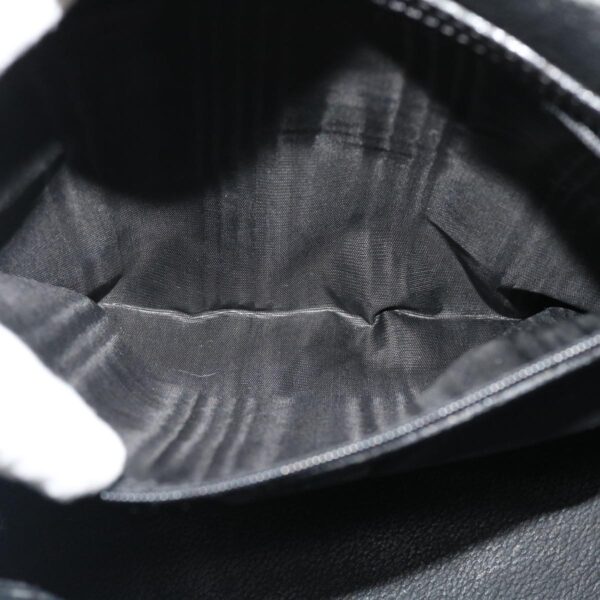 CELINE Macadam Canvas Hand Bag PVC Leather Black  37689