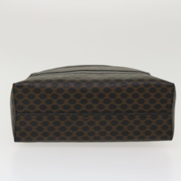 CELINE Macadam Canvas Hand Bag PVC Leather Black  37689