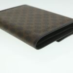 CELINE Macadam Canvas Wallet PVC Leather Brown  37771