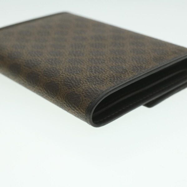 CELINE Macadam Canvas Wallet PVC Leather Brown  37771
