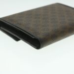 CELINE Macadam Canvas Wallet PVC Leather Brown  37771