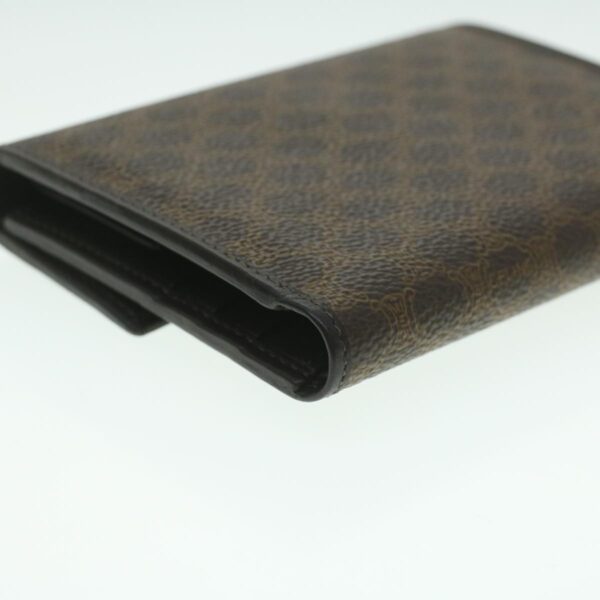 CELINE Macadam Canvas Wallet PVC Leather Brown  37771