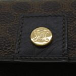 CELINE Macadam Canvas Wallet PVC Leather Brown  37771