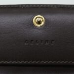 CELINE Macadam Canvas Wallet PVC Leather Brown  37771