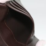 CELINE Macadam Canvas Wallet PVC Leather Brown  37771