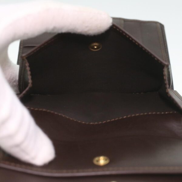 CELINE Macadam Canvas Wallet PVC Leather Brown  37771