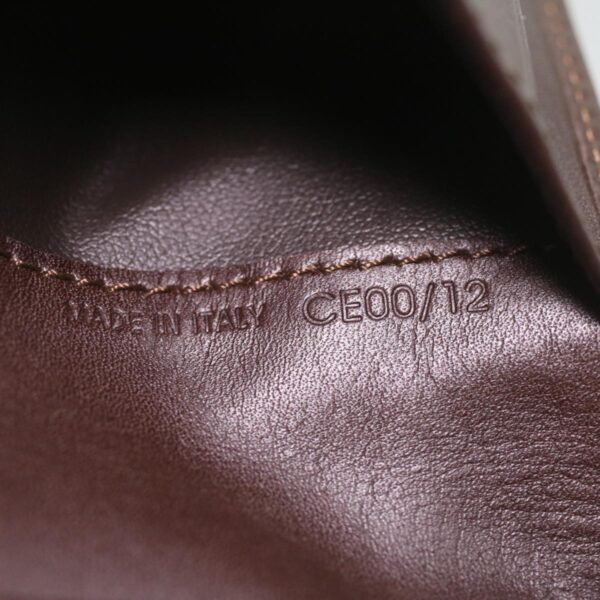 CELINE Macadam Canvas Wallet PVC Leather Brown  37771
