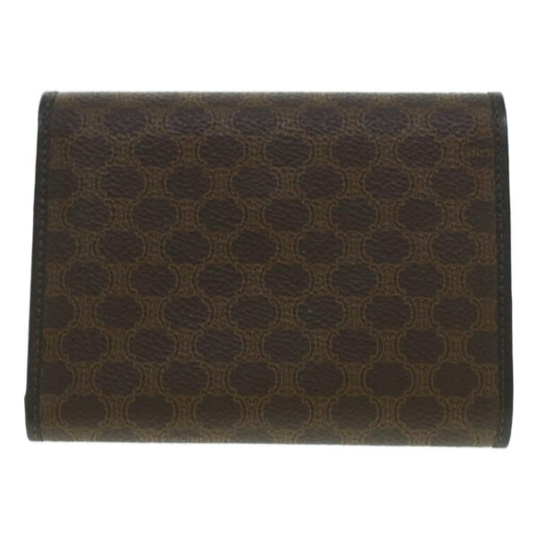 CELINE Macadam Canvas Wallet PVC Leather Brown  37771