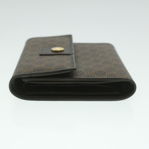 CELINE Macadam Canvas Wallet PVC Leather Brown  37771