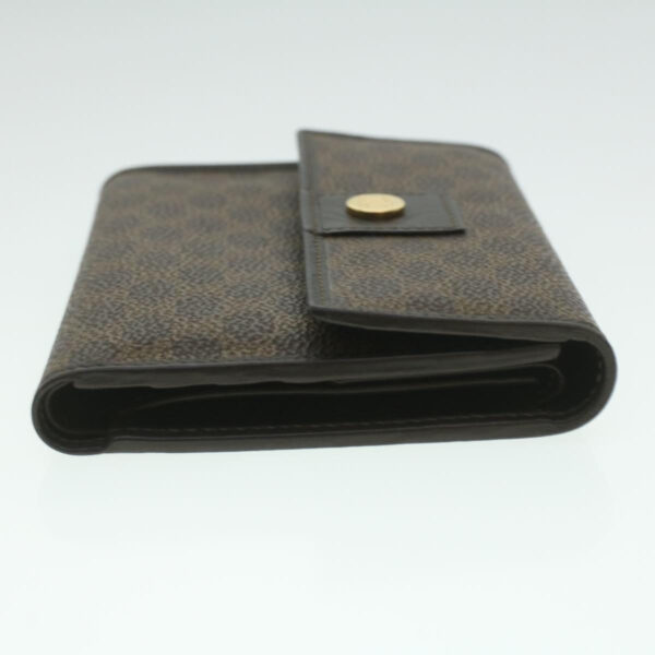 CELINE Macadam Canvas Wallet PVC Leather Brown  37771
