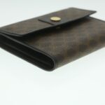 CELINE Macadam Canvas Wallet PVC Leather Brown  37771