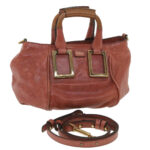 Chloe Hand Bag Leather 2way Pink 03-11-50 37841