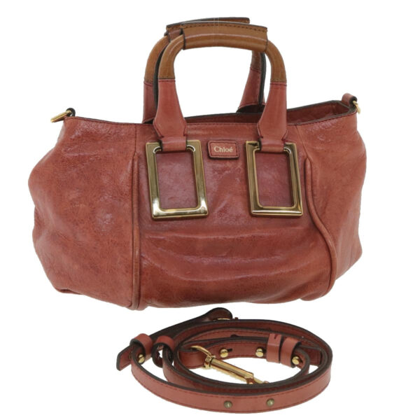 Chloe Hand Bag Leather 2way Pink 03-11-50 37841
