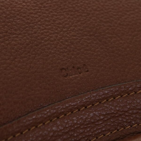 Chloe Paraty Hand Bag Leather 2way Brown 37965