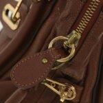 Chloe Paraty Hand Bag Leather 2way Brown 37965