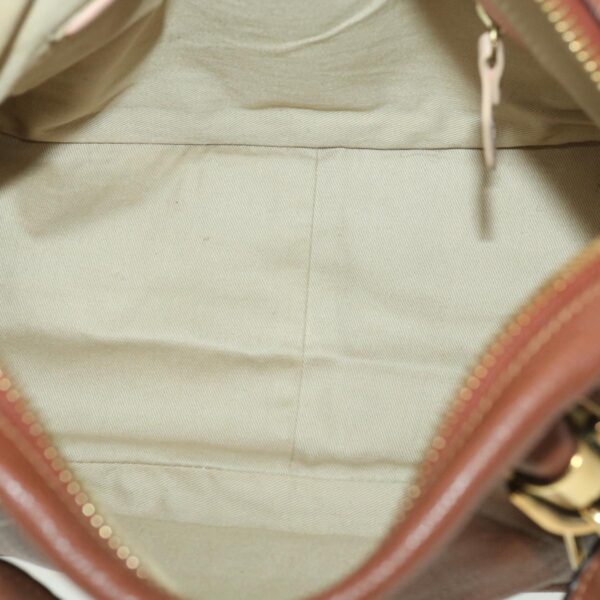 Chloe Paraty Hand Bag Leather 2way Brown 37965