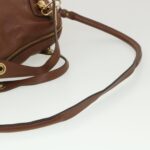 Chloe Paraty Hand Bag Leather 2way Brown 37965