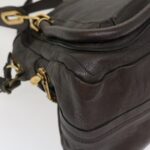 Chloe Paraty Hand Bag Leather 2way Gray 02-11-50 37966