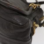 Chloe Paraty Hand Bag Leather 2way Gray 02-11-50 37966