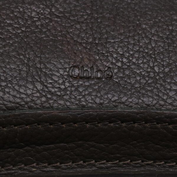 Chloe Paraty Hand Bag Leather 2way Gray 02-11-50 37966