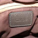 Chloe Paraty Hand Bag Leather 2way Gray 02-11-50 37966
