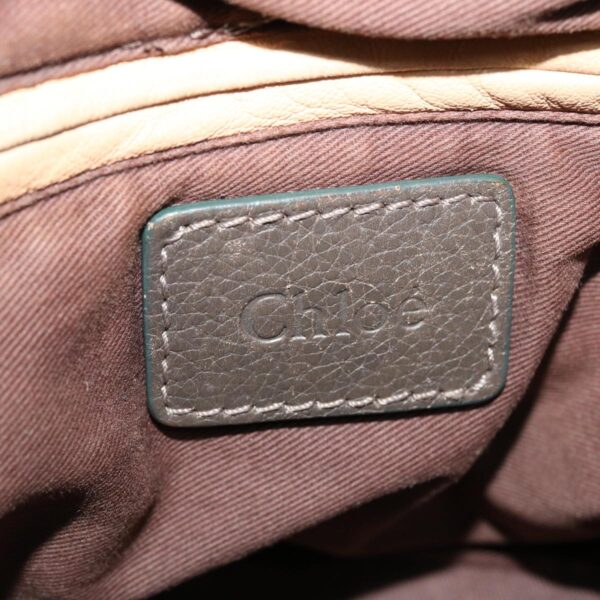 Chloe Paraty Hand Bag Leather 2way Gray 02-11-50 37966