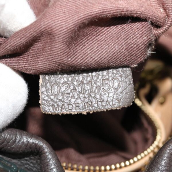 Chloe Paraty Hand Bag Leather 2way Gray 02-11-50 37966
