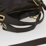 Chloe Paraty Hand Bag Leather 2way Gray 02-11-50 37966