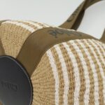 Chloe Straw BagBag Hand Bag straw White Beige 38059