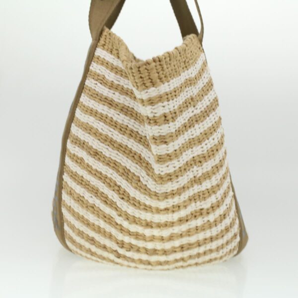 Chloe Straw BagBag Hand Bag straw White Beige 38059
