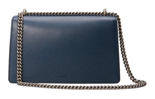 (WMNS) GUCCI Dinoysus Tiger Head Leather Chain Shoulder Messenger Bag Small Navy Blue Classic 400249-CAOGN-8205
