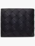 Bottega Veneta Intrecciato Leather Half Wallet Black