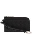 Bottega Veneta Intrecciato L Zipper Leather Card Wallet Black