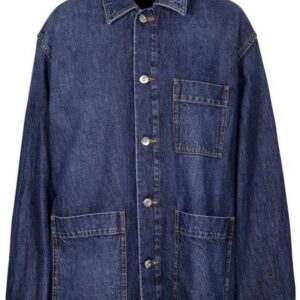 Bottega Veneta Washed Medium Denim Jacket Mid Blue