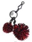 Bottega Veneta Pom Keyring Black Red 72796