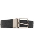 Bottega Veneta Intrecciato Reversible Leather Belt Black Blue