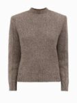 Bottega Veneta Veneta Crew Neck Knit Top Grey