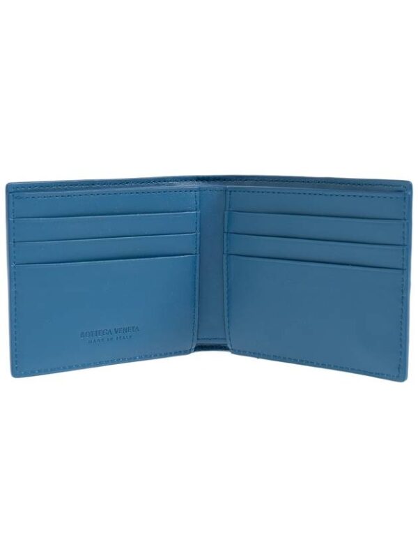 Bottega Veneta Intrecciato Cassette Half Wallet Blue