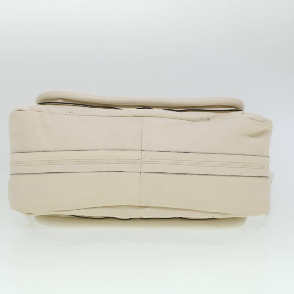 Chloe Paraty Hand Bag Leather 2way White 04-11-50 44037