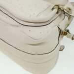 Chloe Paraty Hand Bag Leather 2way White 04-11-50 44037