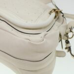 Chloe Paraty Hand Bag Leather 2way White 04-11-50 44037